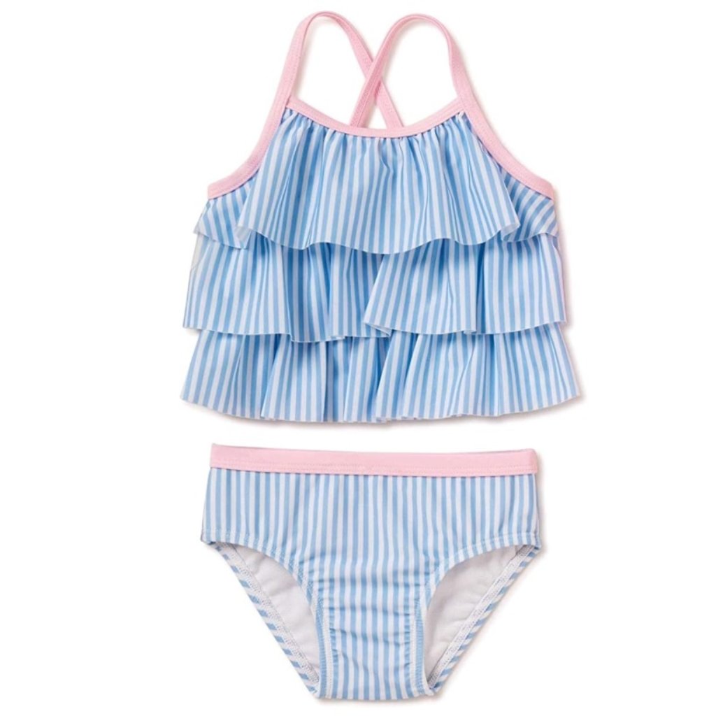 Baby Girls Wonder Nation Striped 2 Piece Tankini Swimsuit Size 0/3 3/6 12 Mo Nwt